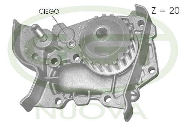 Pompă de apă, răcire motor PA11075 GGT