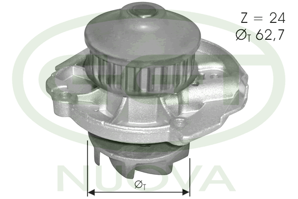 Pompă de apă, răcire motor PA11277 GGT