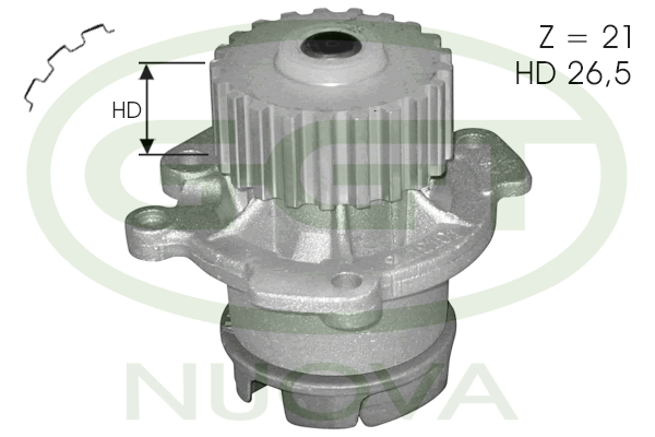 Pompă de apă, răcire motor PA12118 GGT