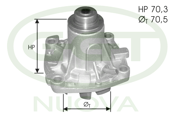 Pompă de apă, răcire motor PA12295 GGT