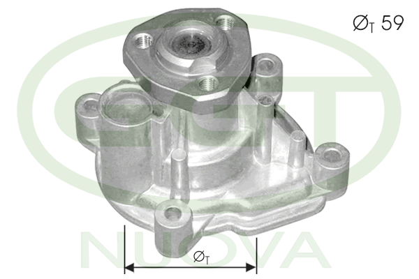 Pompă de apă, răcire motor PA12509 GGT