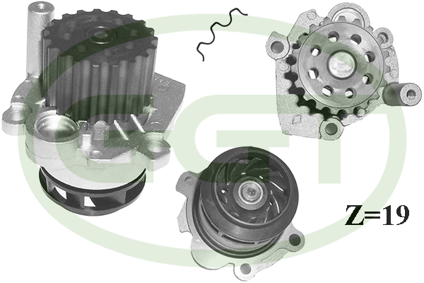 Pompă de apă, răcire motor PA12800 GGT