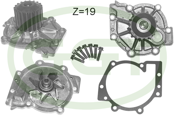 Pompă de apă, răcire motor PA12802 GGT