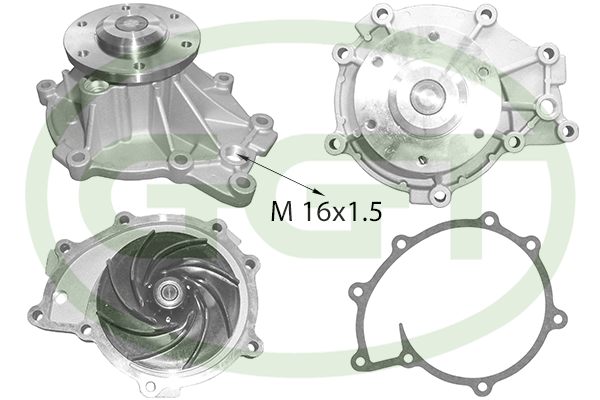 Pompă de apă, răcire motor PA15130 GGT