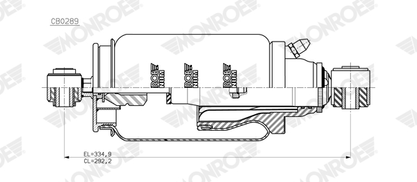 Amortizor, suspensie cabina CB0289 MONROE