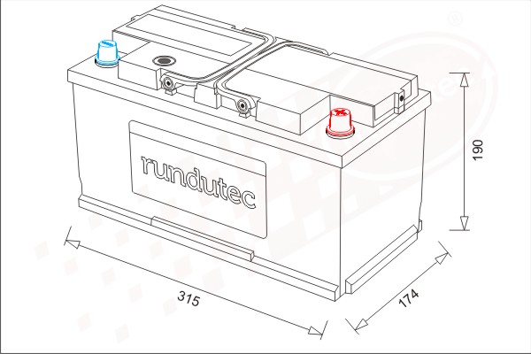 Baterie de pornire RNU080RHN rutecGmbH