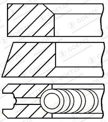 Set segmenti piston 08-101500-00 GOETZE ENGINE