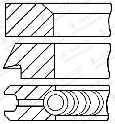 Set segmenti piston 08-109700-00 GOETZE ENGINE