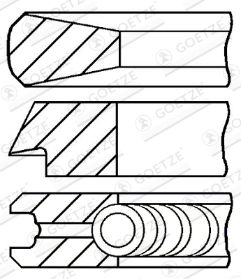 Set segmenti piston 08-114400-00 GOETZE ENGINE