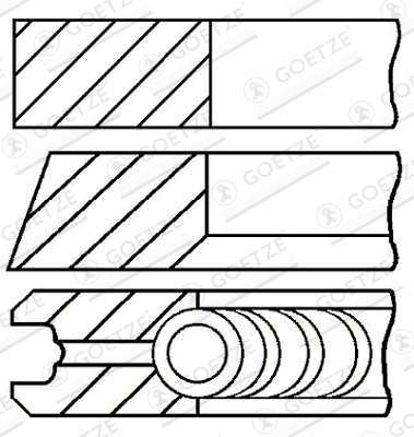 Set segmenti piston 08-114900-00 GOETZE ENGINE