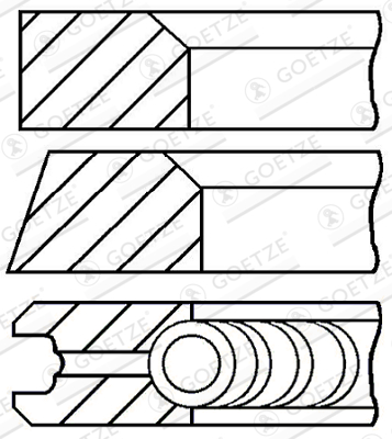 Set segmenti piston 08-117900-00 GOETZE ENGINE