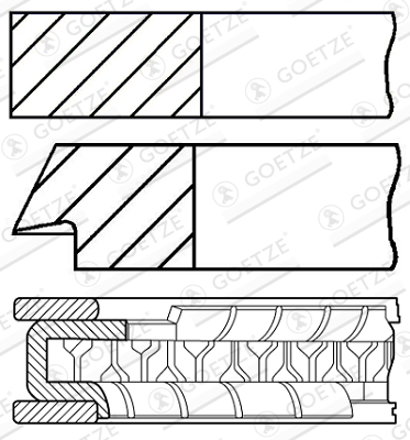 Set segmenti piston 08-125600-00 GOETZE ENGINE