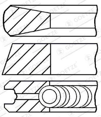 Set segmenti piston 08-136500-10 GOETZE ENGINE