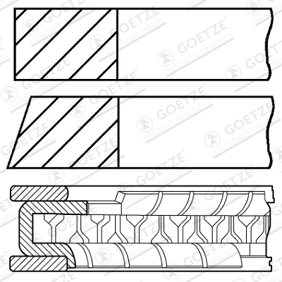 Set segmenti piston 08-144200-00 GOETZE ENGINE