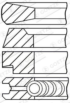 Set segmenti piston 08-174600-10 GOETZE ENGINE