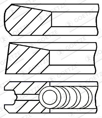 Set segmenti piston 08-287100-00 GOETZE ENGINE