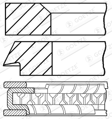 Set segmenti piston 08-307100-00 GOETZE ENGINE