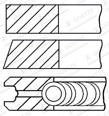 Set segmenti piston 08-307600-00 GOETZE ENGINE