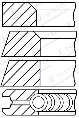 Set segmenti piston 08-318000-10 GOETZE ENGINE