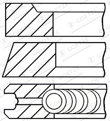 Set segmenti piston 08-421000-00 GOETZE ENGINE