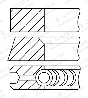 Set segmenti piston 08-421800-30 GOETZE ENGINE