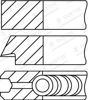Set segmenti piston 08-432200-30 GOETZE ENGINE