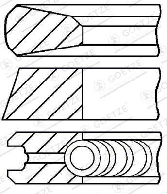 Set segmenti piston 08-432500-00 GOETZE ENGINE