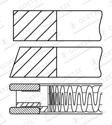 Set segmenti piston 08-433907-00 GOETZE ENGINE