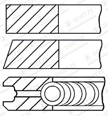 Set segmenti piston 08-435700-00 GOETZE ENGINE