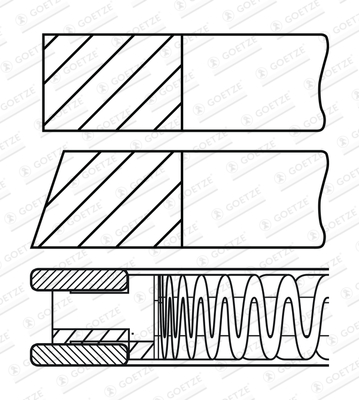 Set segmenti piston 08-440500-00 GOETZE ENGINE