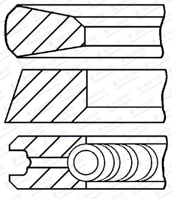 Set segmenti piston 08-443200-00 GOETZE ENGINE