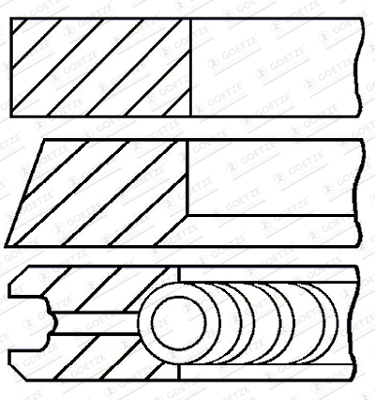 Set segmenti piston 08-447500-00 GOETZE ENGINE