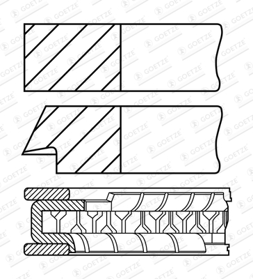 Set segmenti piston 08-451900-00 GOETZE ENGINE