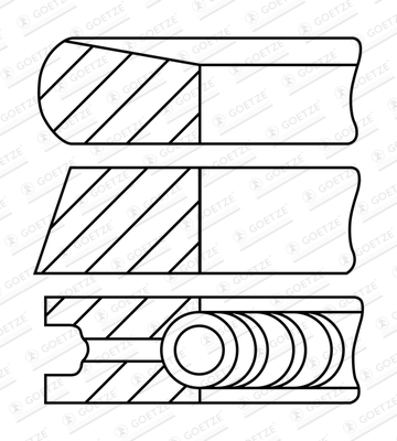 Set segmenti piston 08-452000-00 GOETZE ENGINE