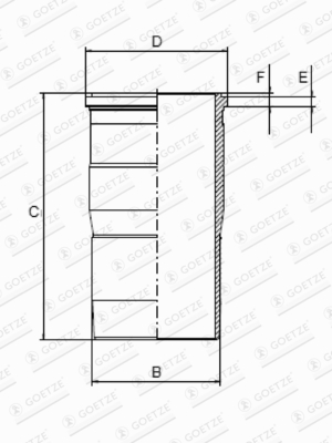 Camasa cilindru 14-451190-00 GOETZE ENGINE