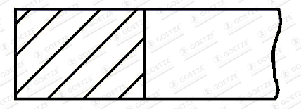 Segment piston 2.5mm 001 PS P KV1 GOETZE ENGINE