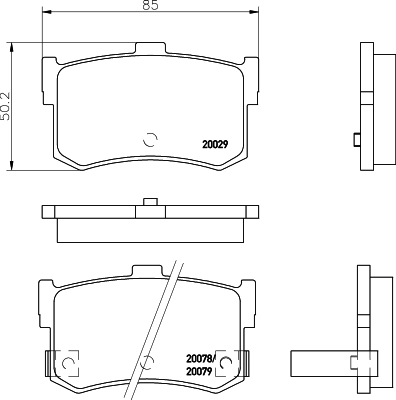 set placute frana,frana disc 2002901 TEXTAR