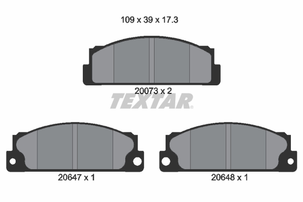 set placute frana,frana disc 2007306 TEXTAR