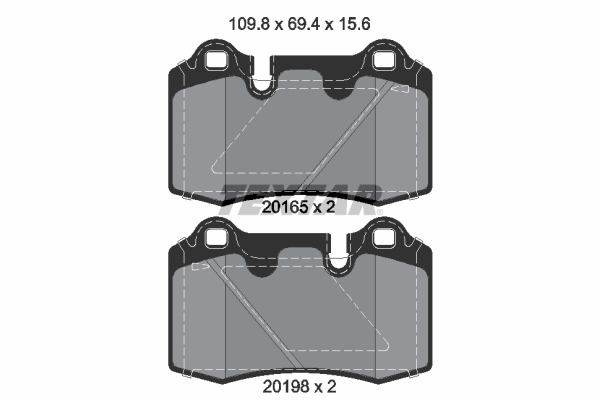 Set placute frana,frana disc 2016501 TEXTAR