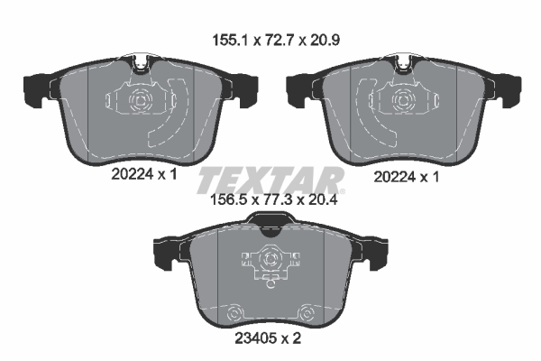 Set placute frana,frana disc 2022401 TEXTAR