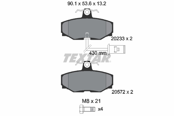 set placute frana,frana disc 2023301 TEXTAR