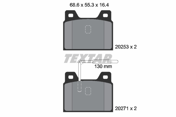 set placute frana,frana disc 2025301 TEXTAR