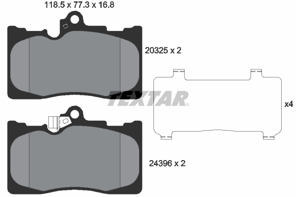 Set placute frana,frana disc 2032501 TEXTAR