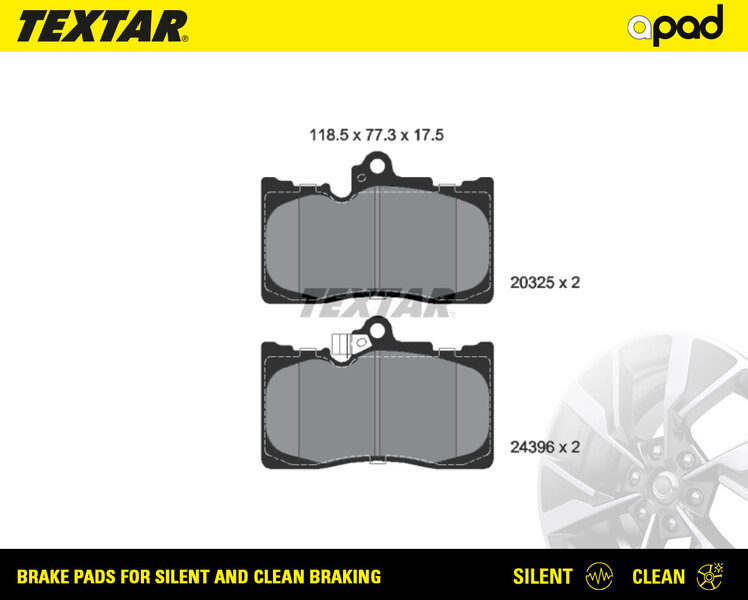 Set placute frana,frana disc 2032501SC TEXTAR