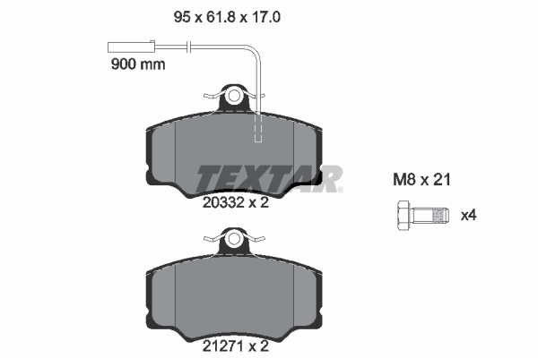 set placute frana,frana disc 2033201 TEXTAR