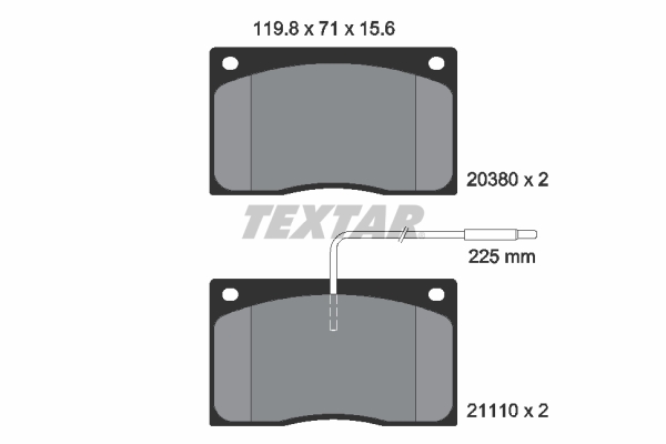 set placute frana,frana disc 2038002 TEXTAR