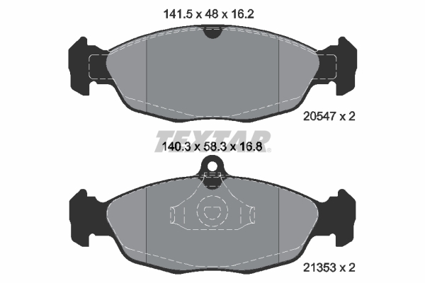 Set placute frana,frana disc 2054701 TEXTAR