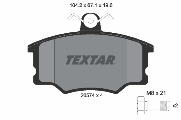 Set placute frana,frana disc 2057402 TEXTAR