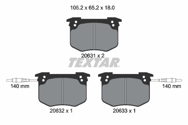set placute frana,frana disc 2063101 TEXTAR