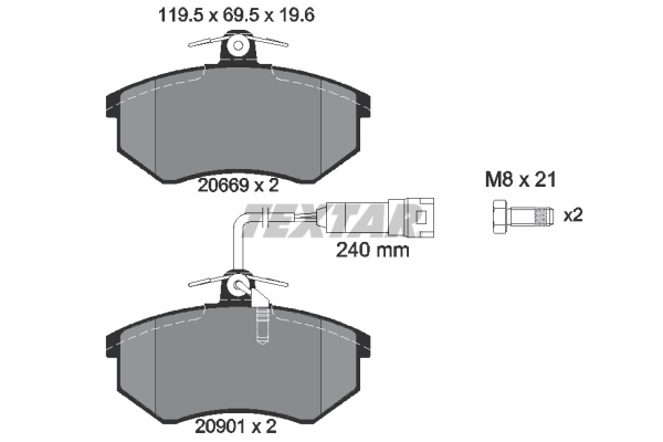 Set placute frana,frana disc 2066922 TEXTAR